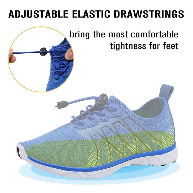 CIOR Kids Water Shoes Boys & Girls Sports Aqua Athletic Sneakers Lightweight Sport Shoes(Little Kid/Big Kid) U1ELJSX005-Deep Blue-25 - Image 4